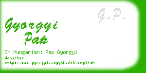 gyorgyi pap business card
